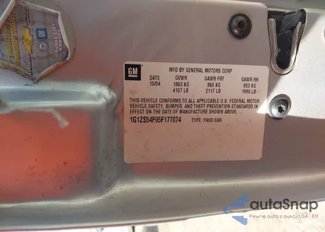 2005 Chevrolet Malibu from USA, damaged, VIN 1G1ZS54F95F177074